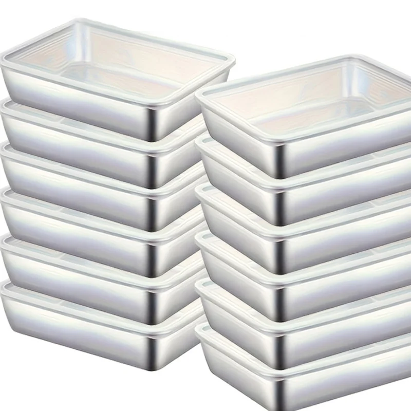 22pcs Stainless Steel Food Storage Container Set Meal Prep Fridge Organizer Home Kitchen Accessories Tools 11 Boxes 11 Lids