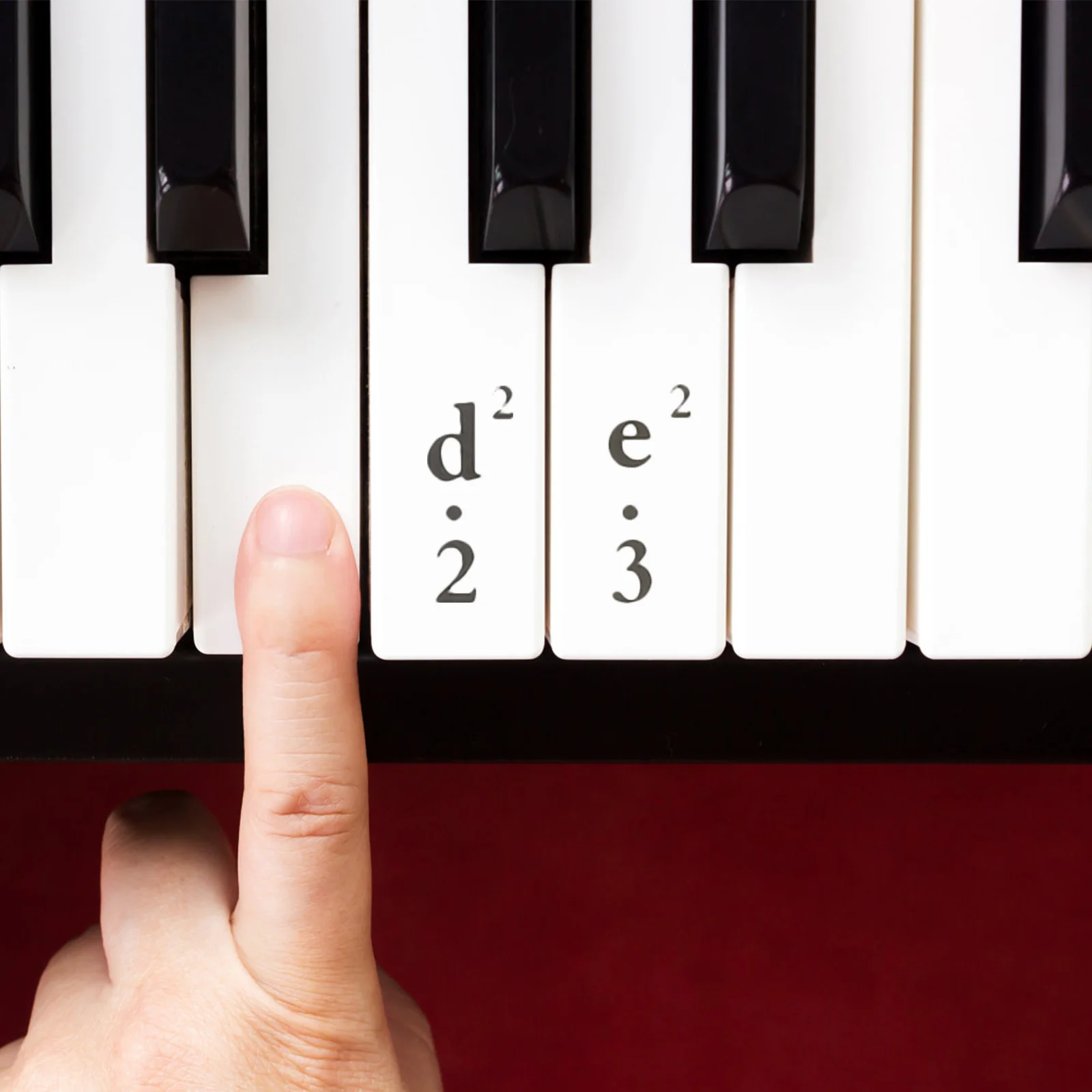 

1 pcs Keyboard Stickers Transparent Black 61 54 49 Keys Piano Notation Stickers For Beginners Easy Apply Durable Clear Print