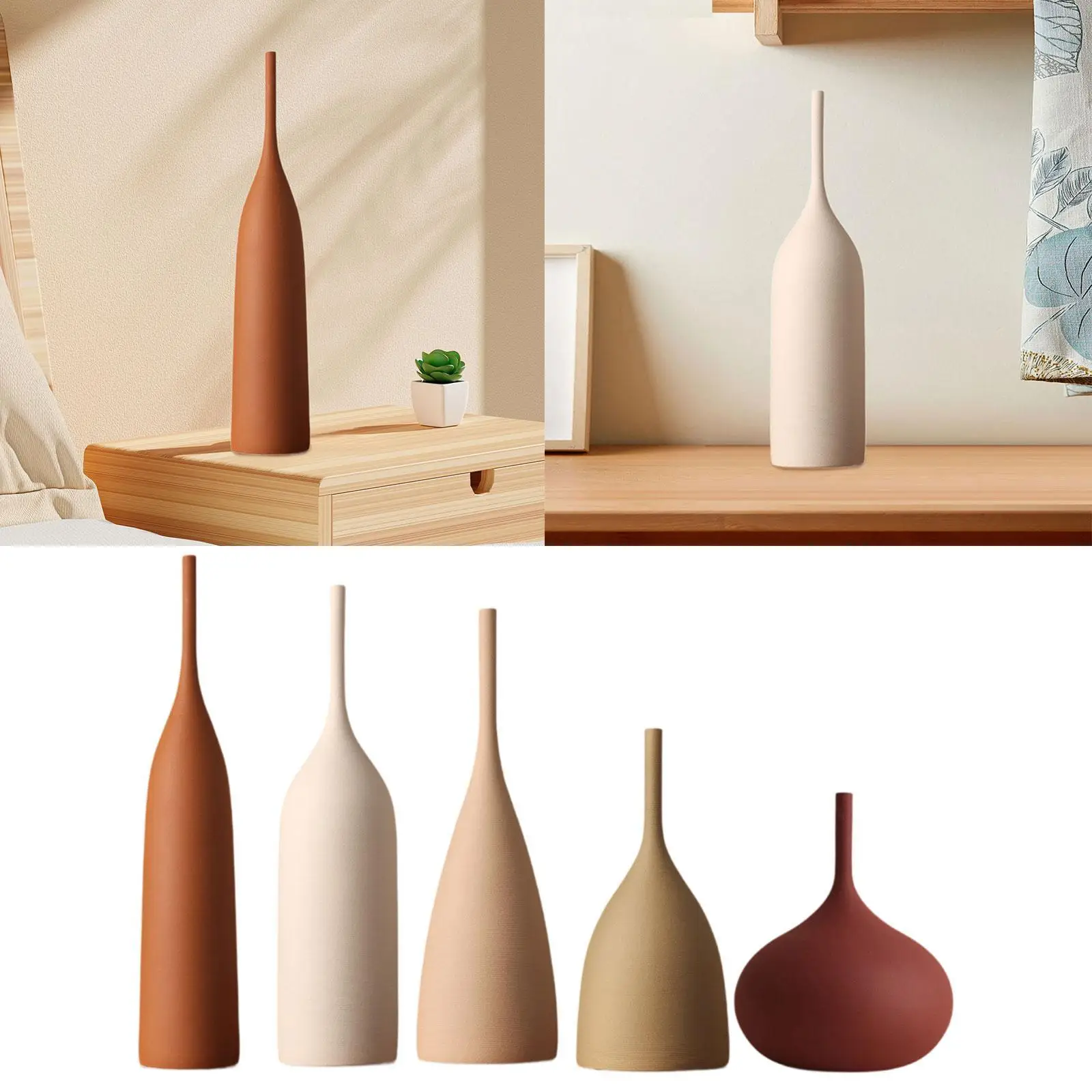 

Decorative Vase Lightweight Simple Table Centerpiece Home Furnishing Ornament for Indoor Cabinet Living Room Wedding Gift