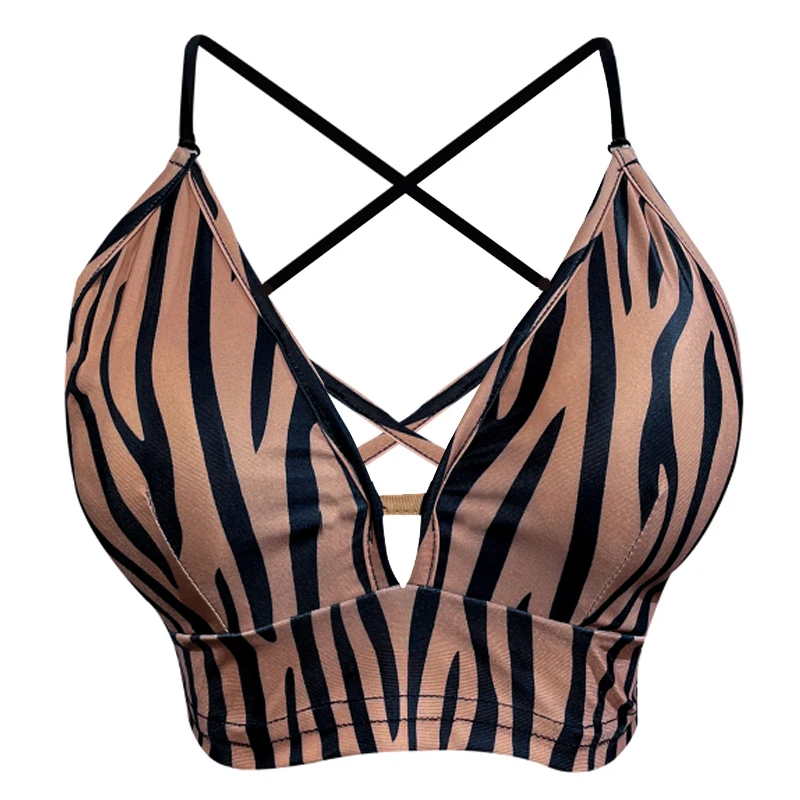 Sexy reggiseno da ballo latino Top da ballerino Tango Salsa Cha Cha abbigliamento da ballo Samba Rumba intimo da ballo accessori da ballo latino DCC123