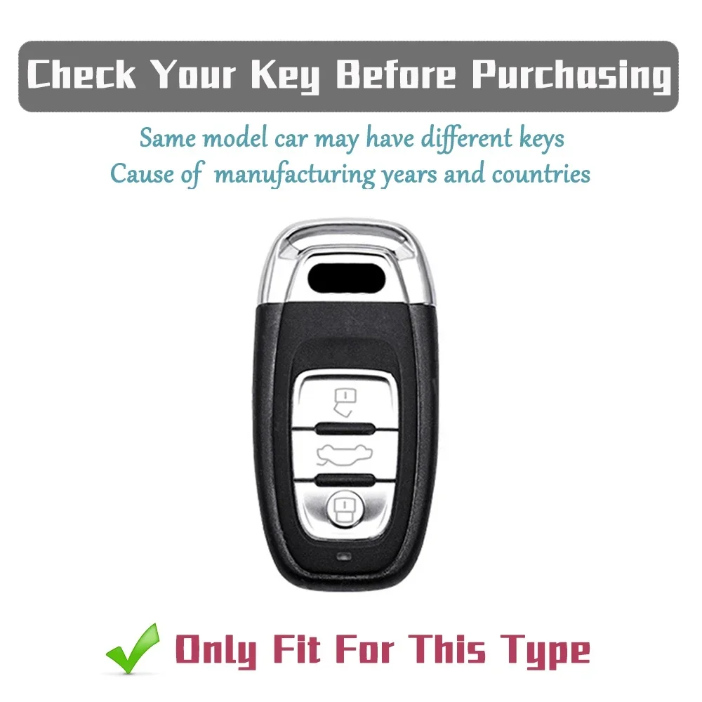 TPU Car Key Cover for Audi A3 A4 A6 Q3 Q5 A1 A5 A7 A8 Quattro Soft Remote Key Case Protector With Key Chain Auto Accessories