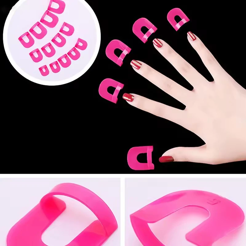 26Pcs Shape Nail Polish Protector for Nail Painting Cuticle Protector Tape Nail Guards Spill Proof Stickers Bagged