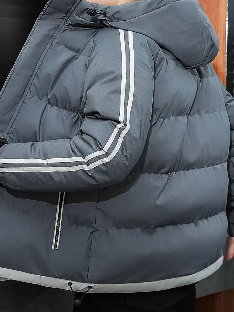 

Men's Winter Thiened down Cotton Jaet 2024 New Sle Warmth Sensation Autumn Winter Wear Anti-Cold Cotton Outerwear