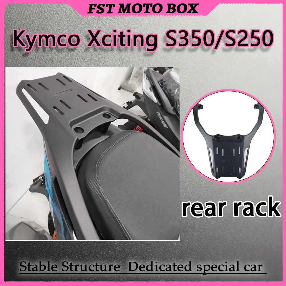 FOR Kymco Xciting S350/S250 Aluminum Alloy Rear Rack Load-Bearing Tail Bracket with Reinforced Thick Ribs for Secure Storage