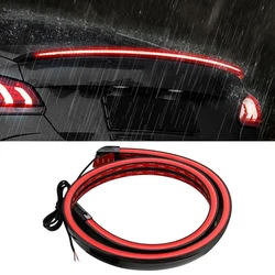 Universele Zwarte Kofferbak Spoilers Led Lichtstrip 120M Auto Exterieur Achterspoiler Richtingaanwijzer Remlamp High Mount Achterlichten 12V