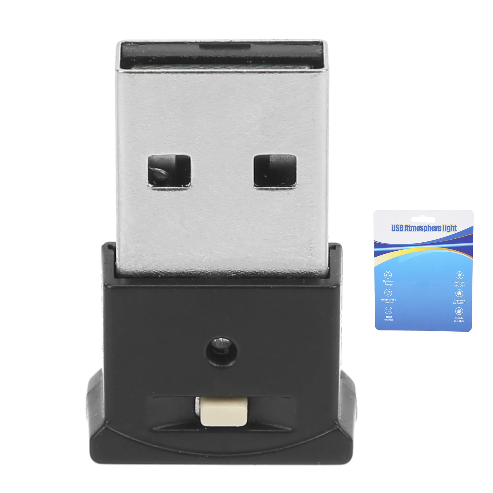 USB Ambient Lamp Dynamic Change Brightness Adjustable Bright LED 8 Colors RGB Car  Light for Auto