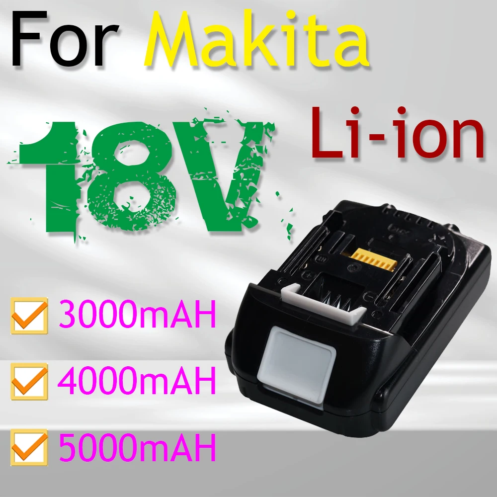 

Запасная литиевая батарея 3 Ач/4 Ач/5 Ач для Makita 18 в BL1830B BL1850B BL1840 BL1860 BL1815