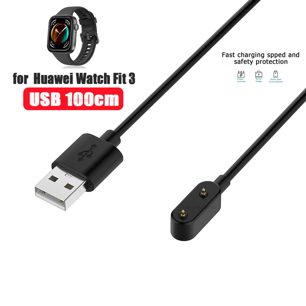 USB-док-станция для зарядки для Huawei Watch Fit 3/Fit 2/Honor band 9 7 6/Huawei Band 9 8 7 6Pro 6 Кабель для умных часов Быстрый адаптер питания