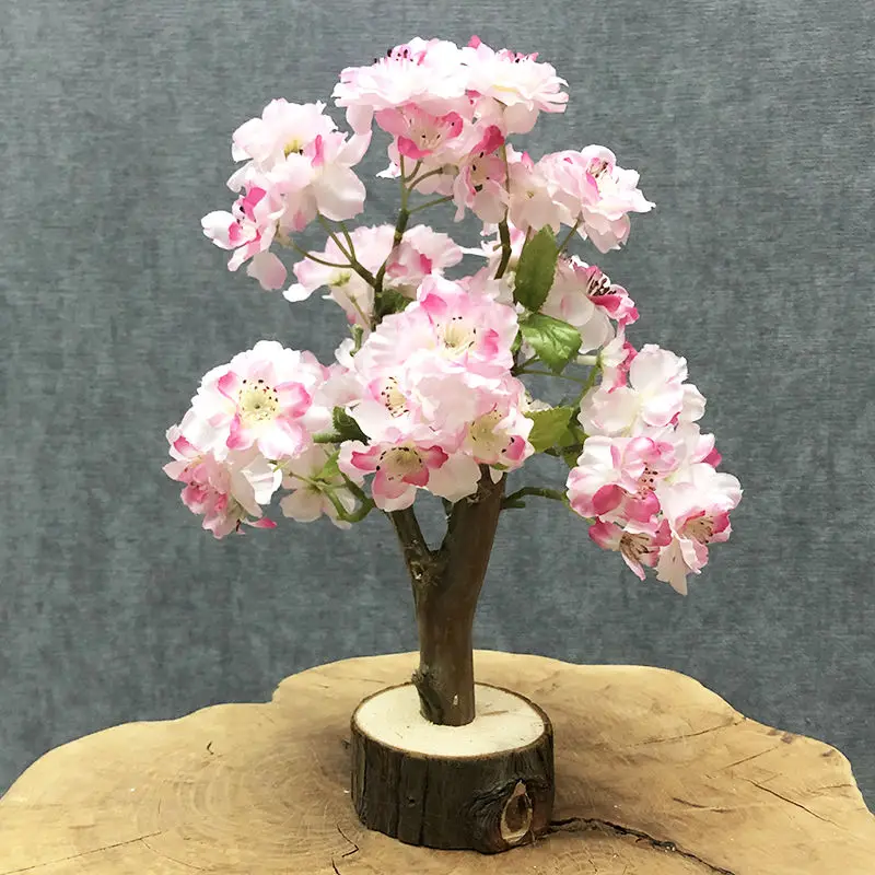 

Mini Artificial Cherry Tree, Miniature Plant, Small Tree, Fake Flower, Wedding, Garden, Office, Desk, Home Decoration