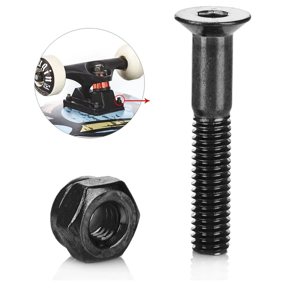 16 Set 1 Inch Skateboard Mounting Hardware Screws Bolts Skateboard Hardware Screws Skateboard Parts