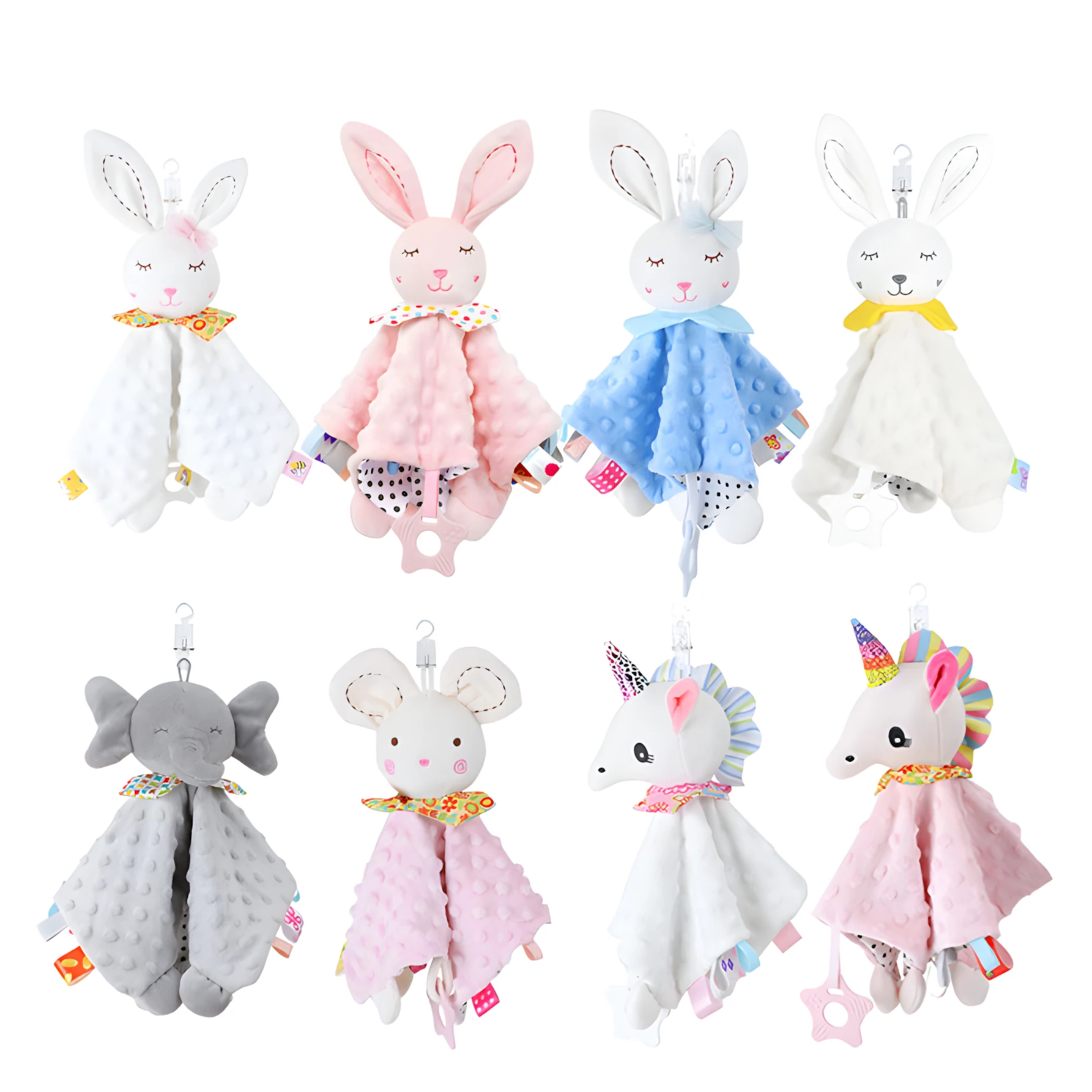 Pasgeboren Baby Pluche Knuffels Schattige Dieren Deken Trooster Bunny Olifant Kalmeren Sussen Handdoek Baby Cadeau