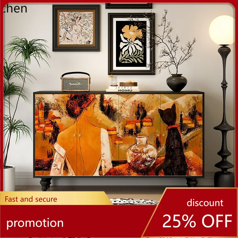 

YFY Entrance Cabinet Solid Wood Sideboard Living Room Homestay Storage Bedroom Organizer Shoe Cabinet