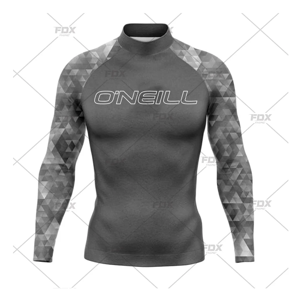 New Rashguards Surfing Men's Long Sleeve Shirts Uv Protection Surfing Clothing Rash Guard Swimwear Surfer Diving Shirts Swimsuit image 5