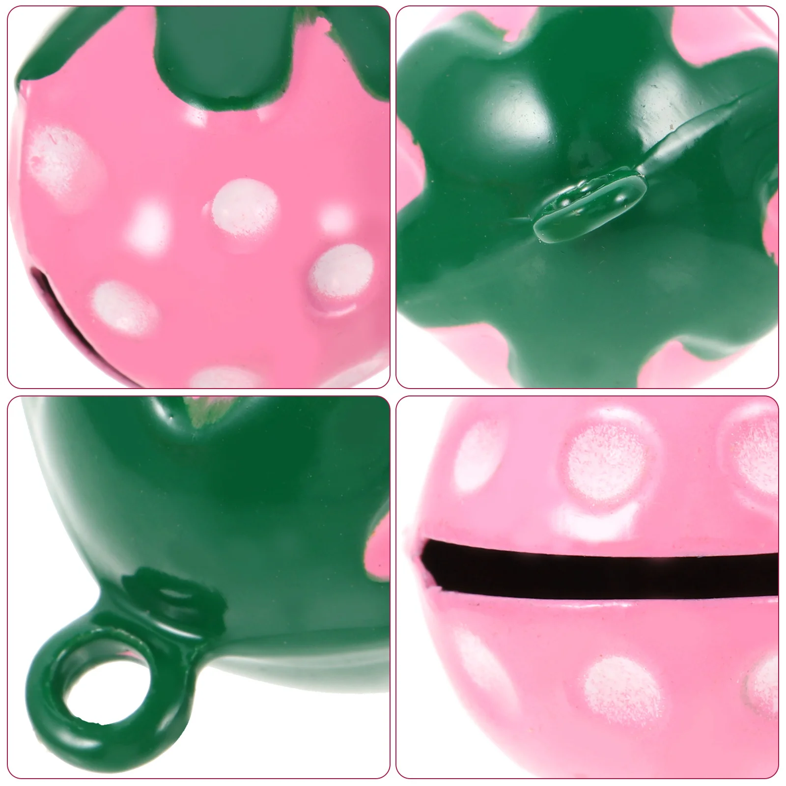 

10pcs Strawberry Shaped Bell Pendant Premium Metal Bag Hanging Ornament For Backpack Keychain Diy Craft Jewelry Making Finding