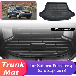 Car Trunk Mat for Subaru Forester 4 SJ 2014~2018 2015 2016 Luggage Waterproof Rug Cargo Boot Pad Liner Carpet Cover Accessories
