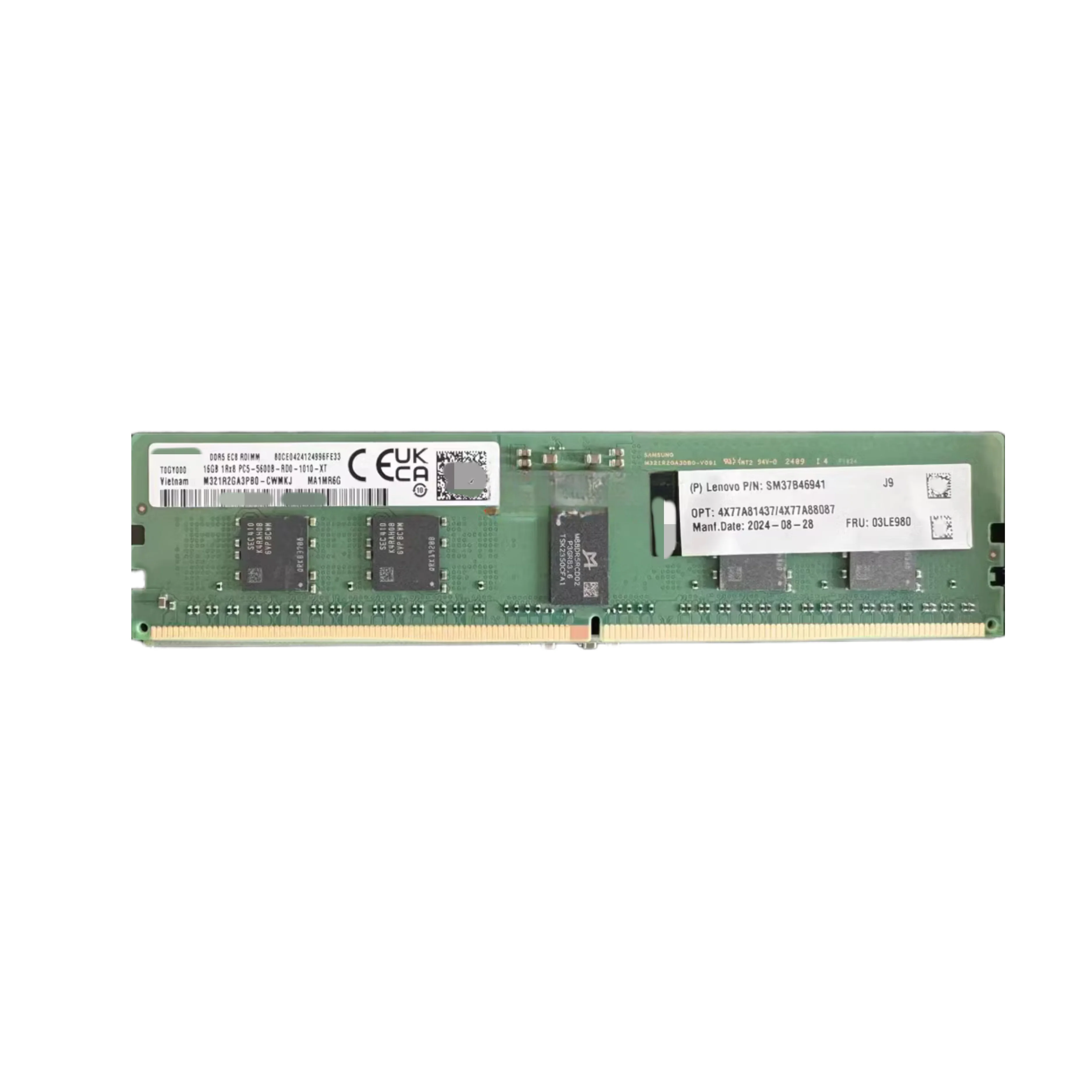 

4X77A81437 4X77A88087 03LE980 16G 1RX8 PC5-4800B