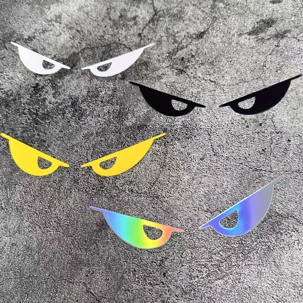 1Pair Evil‑Eye Vinyl Motorcycle Helmet Sticker, Waterproof Decal for Moto Fuel Tank Fairing Bicycle DIY Decor Accessories