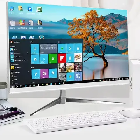 UPS 배터리 포함 올인원 데스크탑 컴퓨터, OEM 23.8 인치 게이밍 PC, 올인원 AIO 코어 i7, 12700H, 16GB RAM, 512GB SSD, 전체 설치