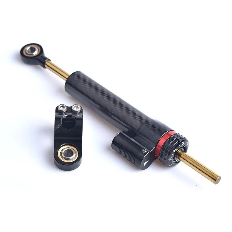Motorcycle modification accessories, universal reinforced carbon fiber titanium ruler directional damper