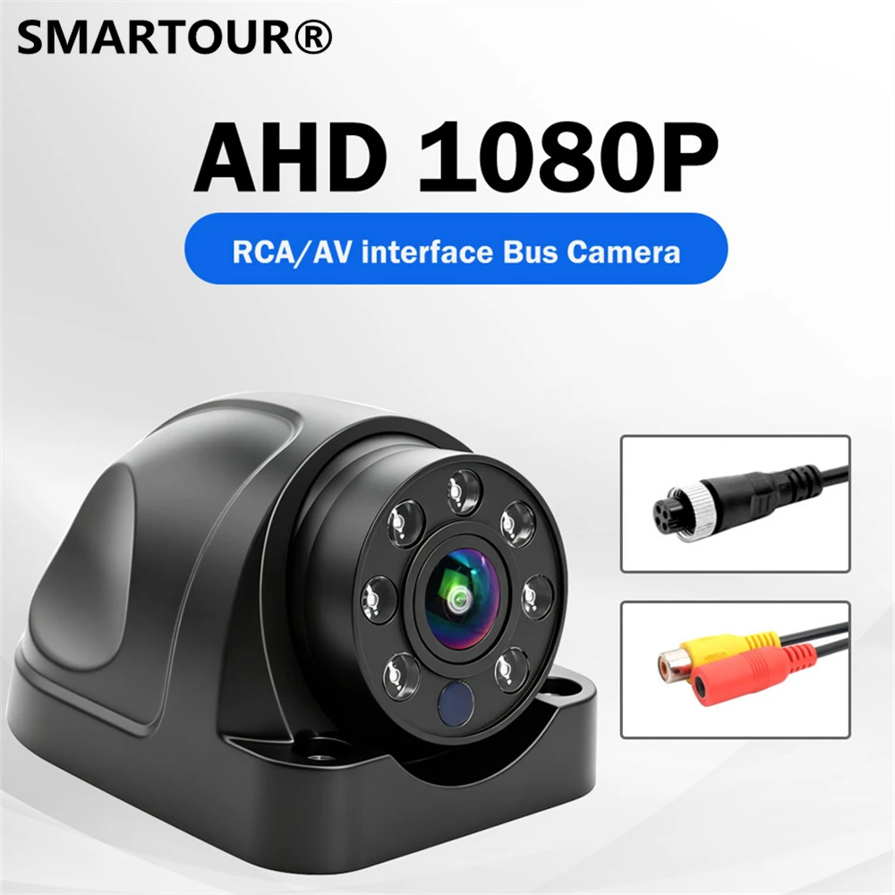Starlight Night Vision Fisheye Waterproof Vehicle Backup Camera, Cut Wire Control Mirror Image Front/Rear View for Truck Bus RV