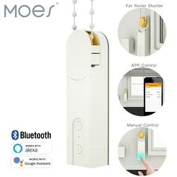 Moes-Persianas enrollables motorizadas con Bluetooth, persianas enrollables con Motor de accionamiento de obturador Tuya, aplicación Smart life, Alexa, google Home, Control por voz