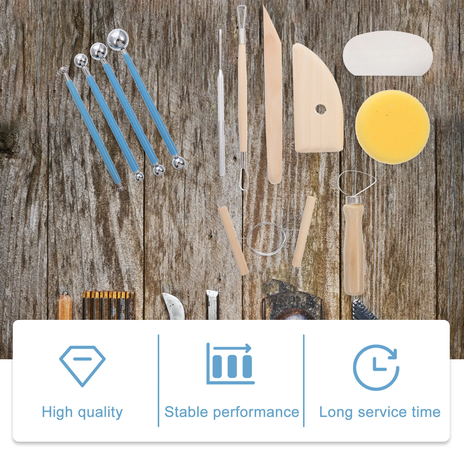 

2Sets Pottery Modeling Tools Clay Sculpting Supplies Suitable for Beginners Experts Carving Sculpting Smoothing Polymer Clay