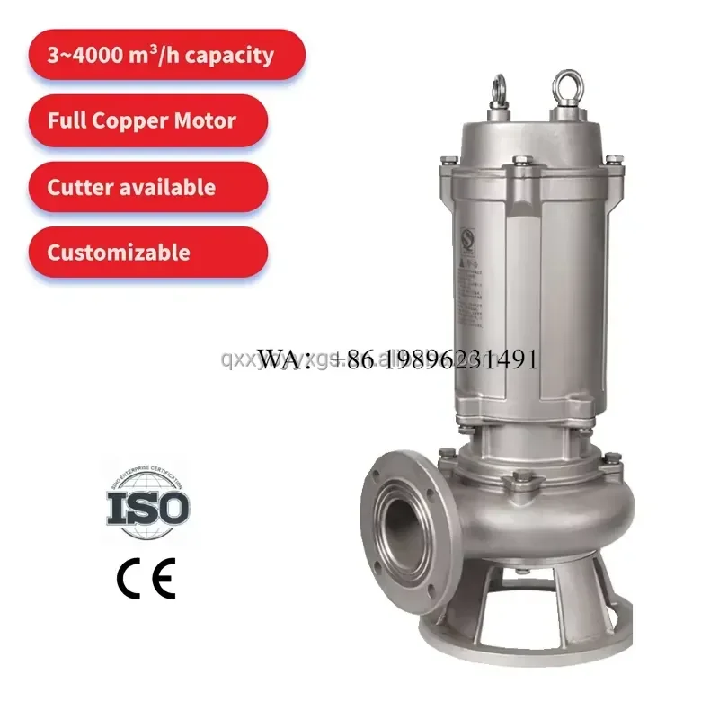 Wmwmnu for Kuang Yu Stainless Steel WQF Model Submersible Sewage Pump Anti-corrosion Low Pressure Suction Vertical