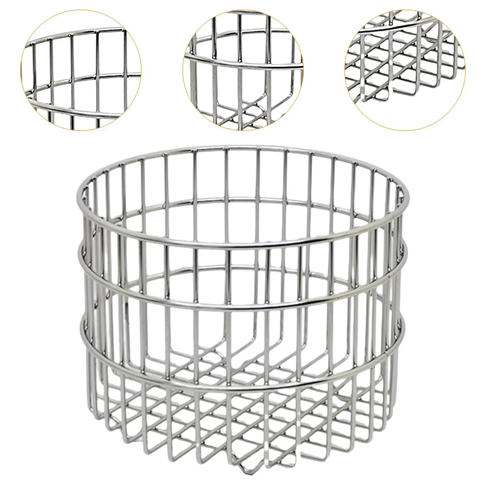 Wire Basket Portable Round Versatile Fruit Bowl for Dormitory Kitchen Office