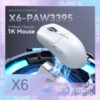 Attack Shark X6 PAW3395 wireless Bluetooth mouse three-mode connection RGB touch magnetic charging dock macro gaming mouse