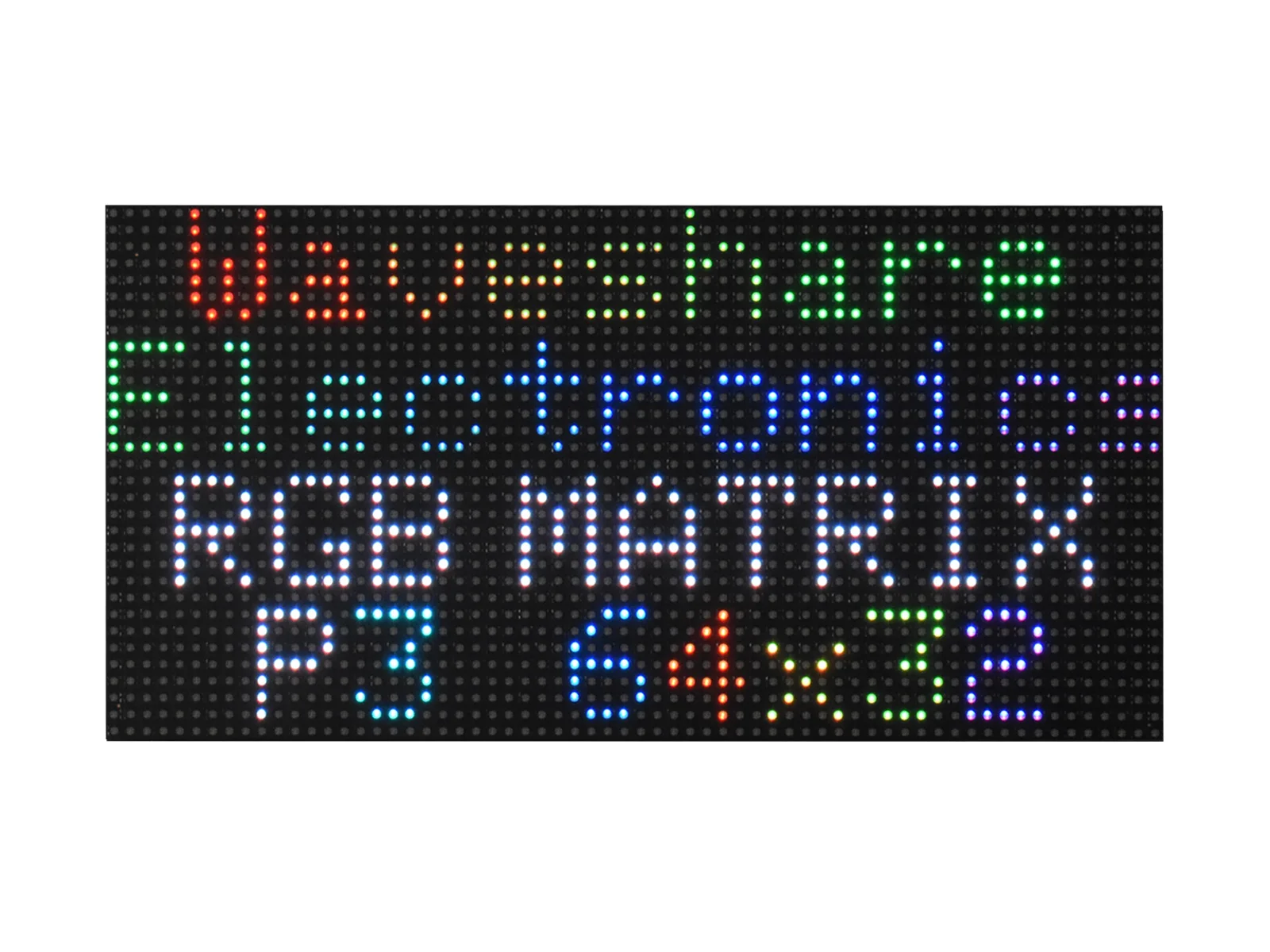 RGB Full-color LED Matrix Panel for Raspberry Pi Pico, 3mm Pitch, 64 × 32 Pixels, Standard Version / GOB Version