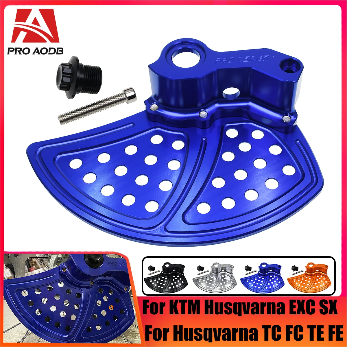 

The motocross pre-race brake disc protector is available in four colors in high quality aluminum alloy For KTM SX SX-F XC XC-F