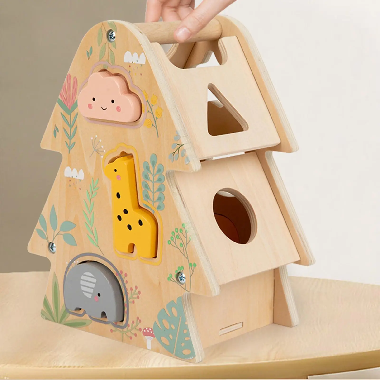 Blocs assortis, jouet d'apprentissage précoce, jouet classique en bois, forme de reconnaissance des couleurs