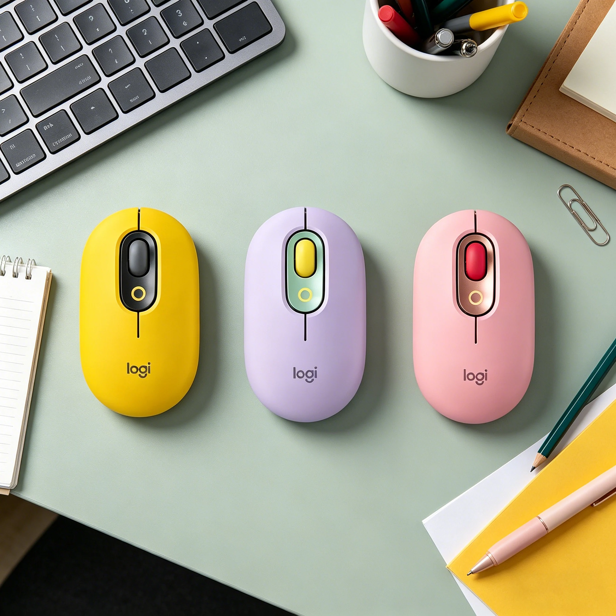 

Logitech POP Mouse Wireless Bluetooth Mouse Tablet Laptop Fashion Office Universal G304/G305 Esports Games Wired Mouse