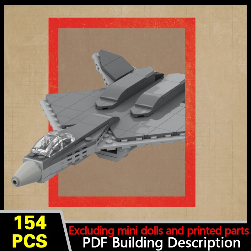 F-23 Stealth Fighter Jet Model MOC Building Bricks War Equipment Modular Technology Gifts Holiday Assemble Children Toys Suit