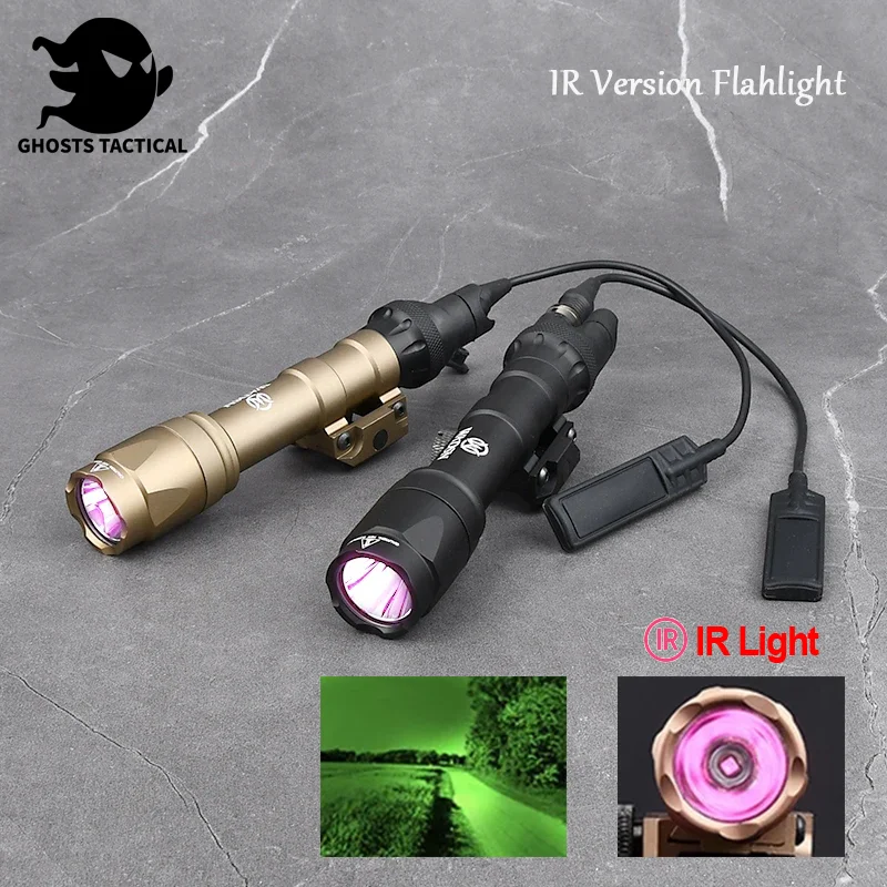 

Tactical Metal M600C M300A IR Illuminator Flashlight Version With Dual Function Tail Switch Cover 850nm IR Hunting Scout light