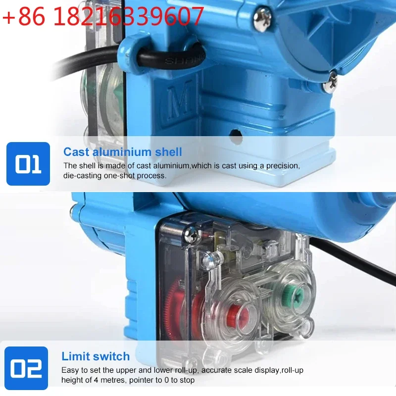 TAO Electric Film Roller DC 24V Film Roll Machine 100W/150W Electric Roll Up Machine Greenhouse Film Winding Machine