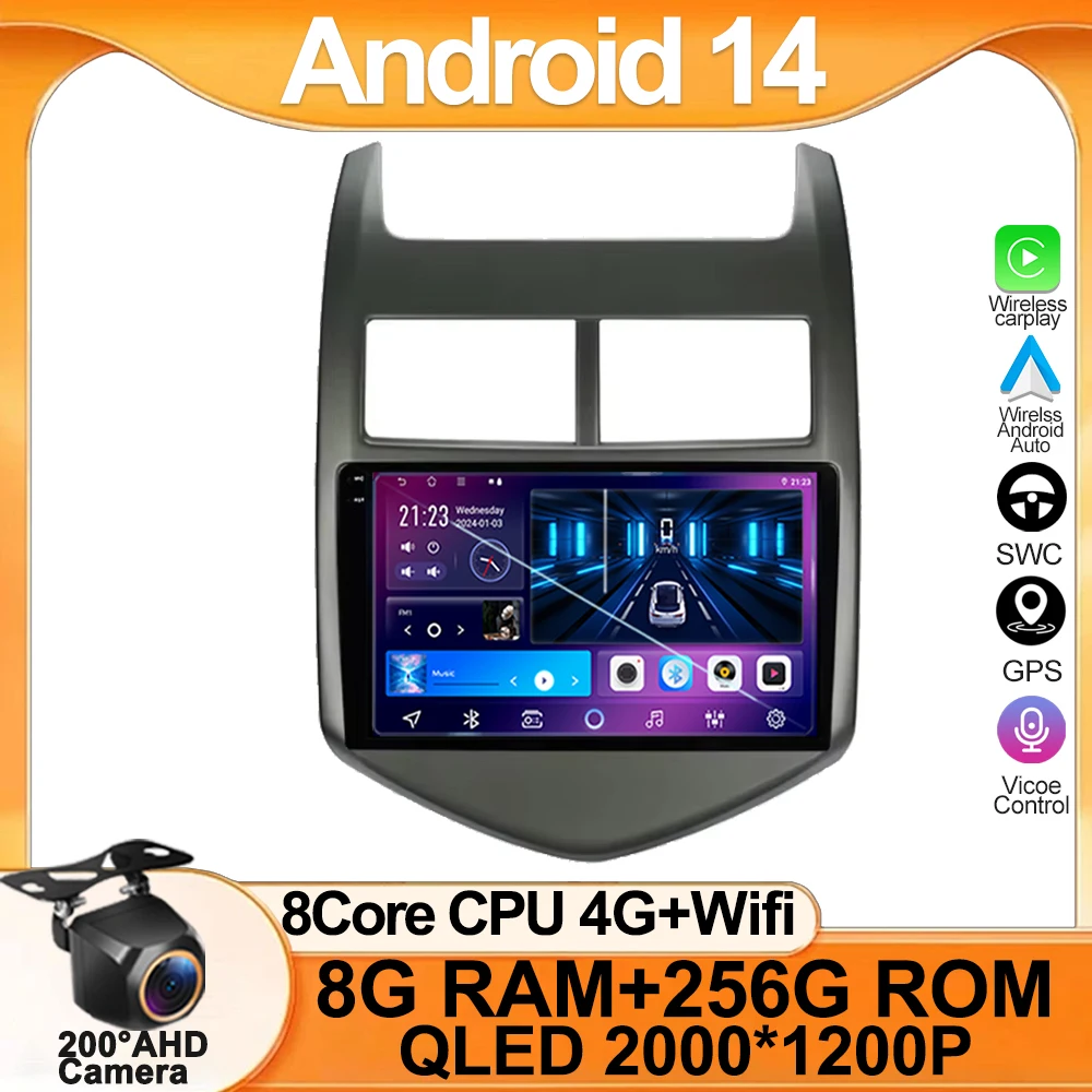 

car Android 8 Core 5G 2 din Android Car Radio Multimedia Player For Chevrolet Aveo 2 Sonic T300 Autoradio CarPlay Navigation GPS