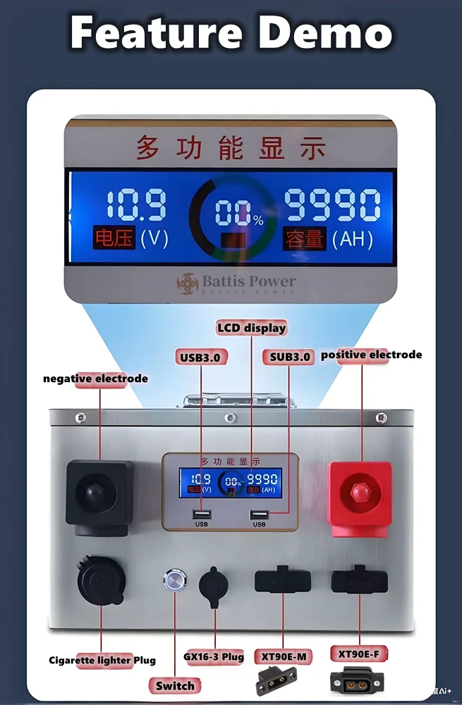 24V 600ah 500Ah 800ah 1000ah 100ah LiFePO4 battery: large capacity and strong output, preferred for outdoor/energy storage