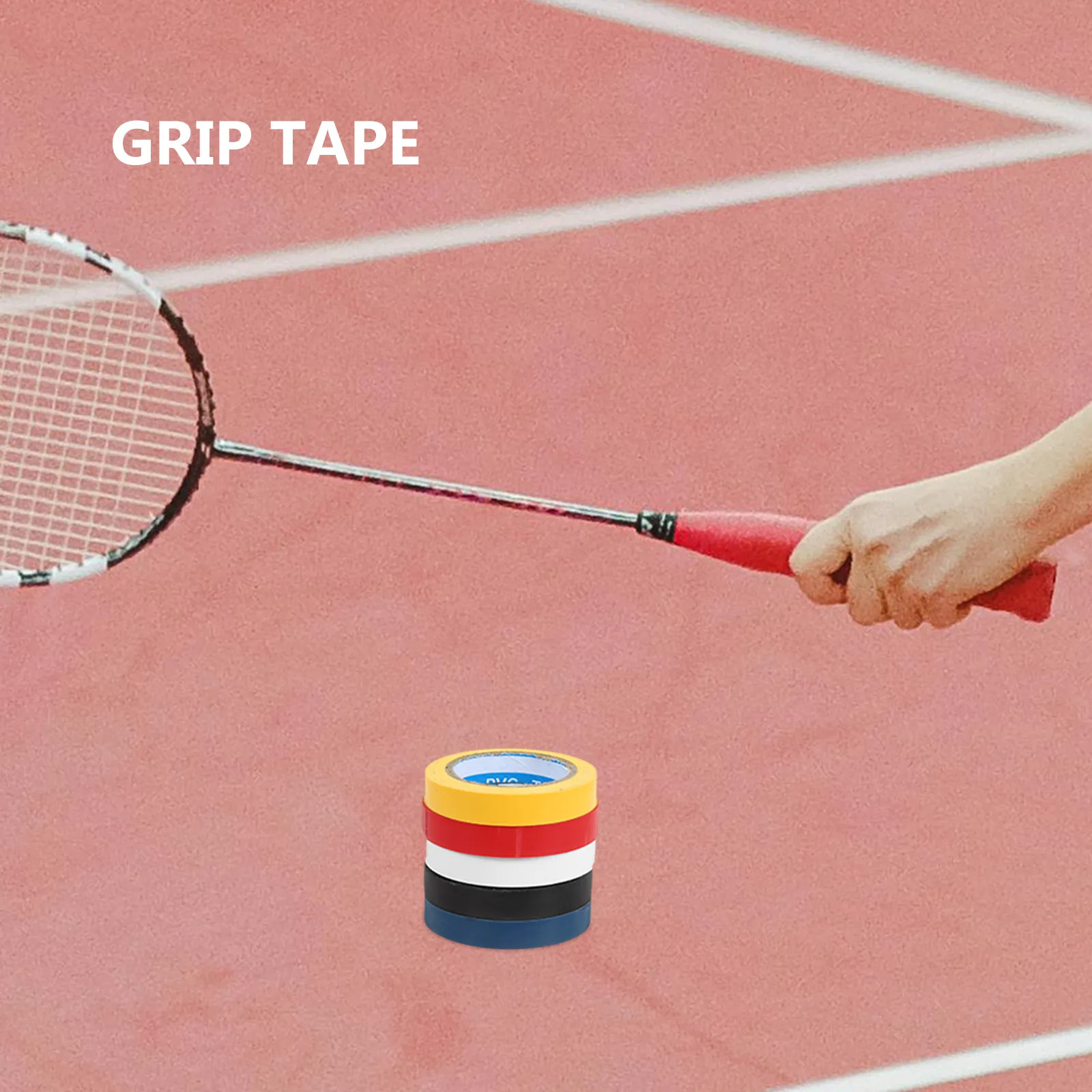 5 Rolls Drumstick Tape Grip Anti-Skid Sweat Absorbing Wraps for Drum Sticks Replacement and Multi-Purpose Use Drumstick Tape