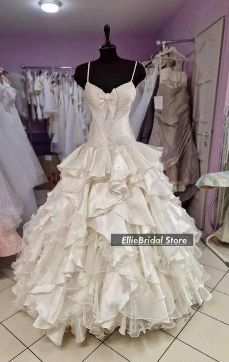 Victorian Luxury Wedding Dresses With Delicate Tiered Ruffles 2025 New Long Straps Bridal Gown Vestido De Navia Women Customized
