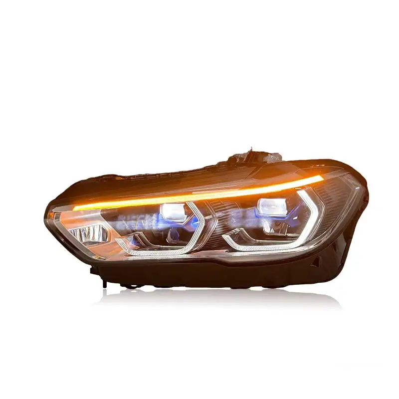 For BMW X5 G05 X6 G06 Laser Headlights, Yellow and White Dual Color DRL Headlights, LED Headlights, Automotive Accessories