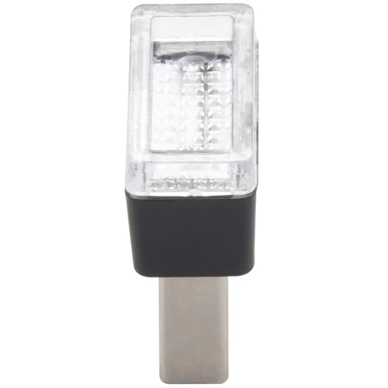 AEF6-3X Mini draagbare mini USB LED-autolamp Auto-interieur USB Sfeerlicht Plug and Play Decoratief licht Wit