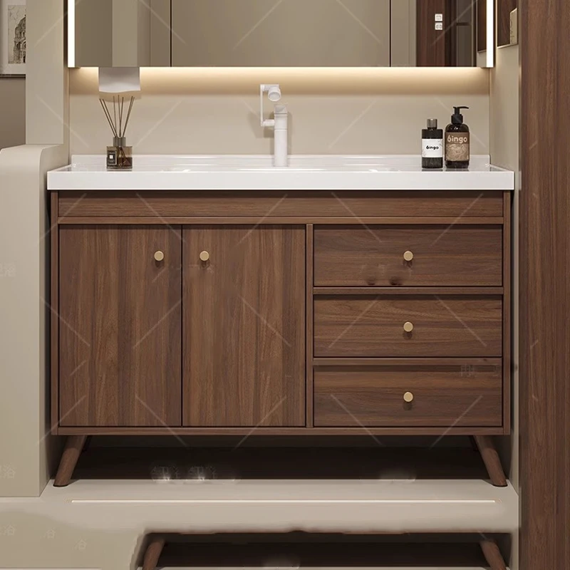 Divisori per camera da letto Armadietto da bagno Cassettiere WC Angolo Armadio per trucco Specchio Organizzatore Vanity Gabinete Mobili alla moda