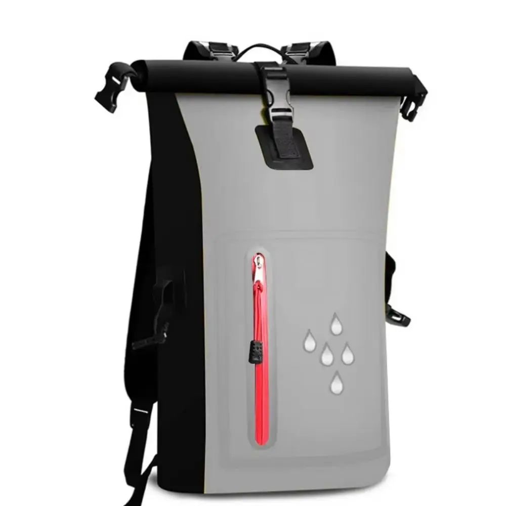 25L Waterproof Drift Bag IPX6 Rating Large Capacity Swimming Backpack Foldable Shoulder Strap Waterproof Bucket Bag Diving