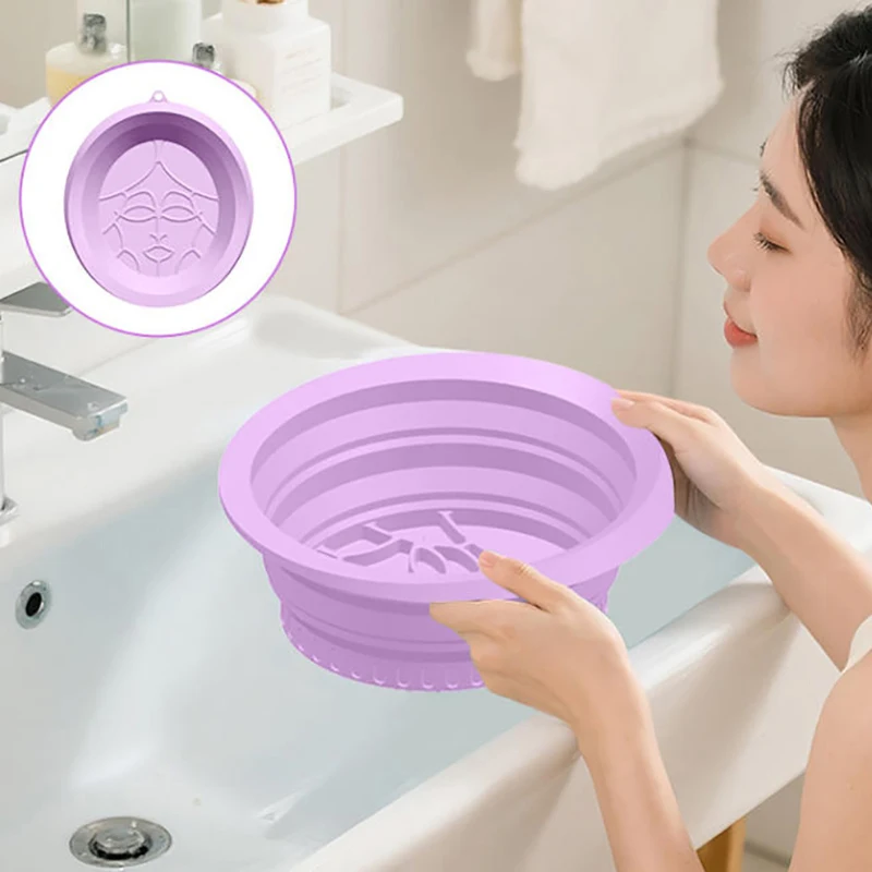 Protable Face Ice Bath Bowl For Facials Plunge Dipping Face Folding Ice Facials Washbasin Facials Skin Care Tool For Home Travel