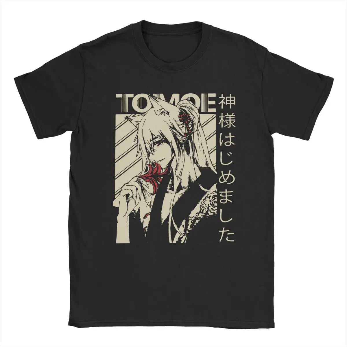 Kamisama Kiss Tomoe T Shirt Men\'s 100% Cotton Cool T-Shirts Round Neck Anime Tees Short Sleeve Tops Summer