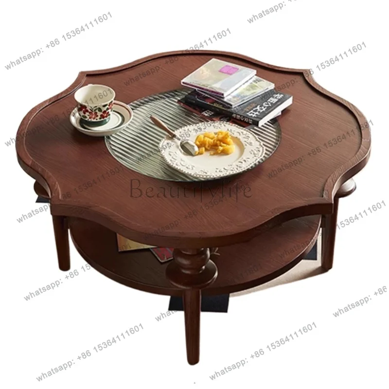 Factory Direct SalesDesigner Round Coffee Table Textured Sleek Hotel Storage Coffee Table Modern Sleek Stolik Kawowy Living Room