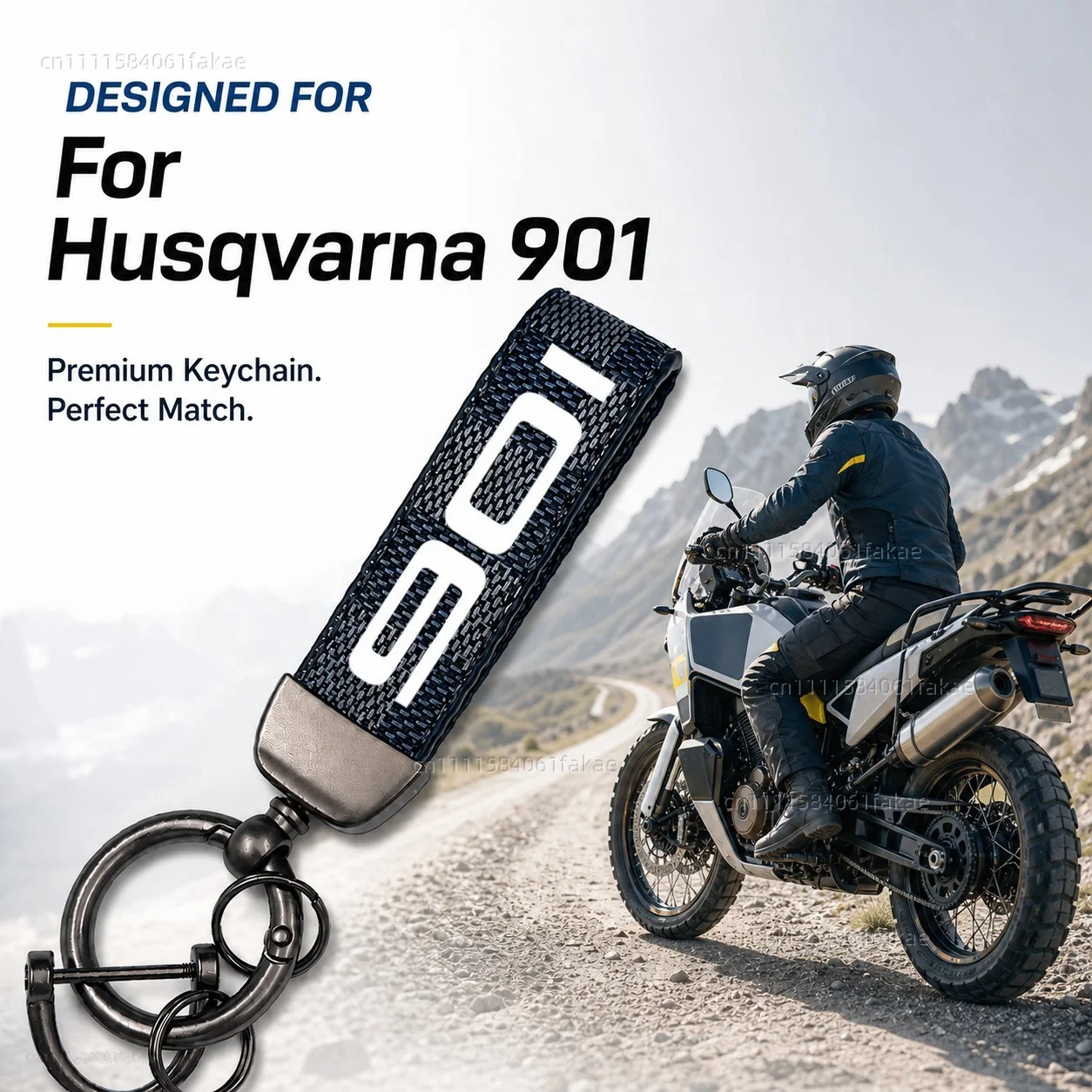 For Husqvarna Norden 901 Expedition Motorcycle Keychain Leather Key Ring Custom Logo Gift for Rider Men Women Accessories
