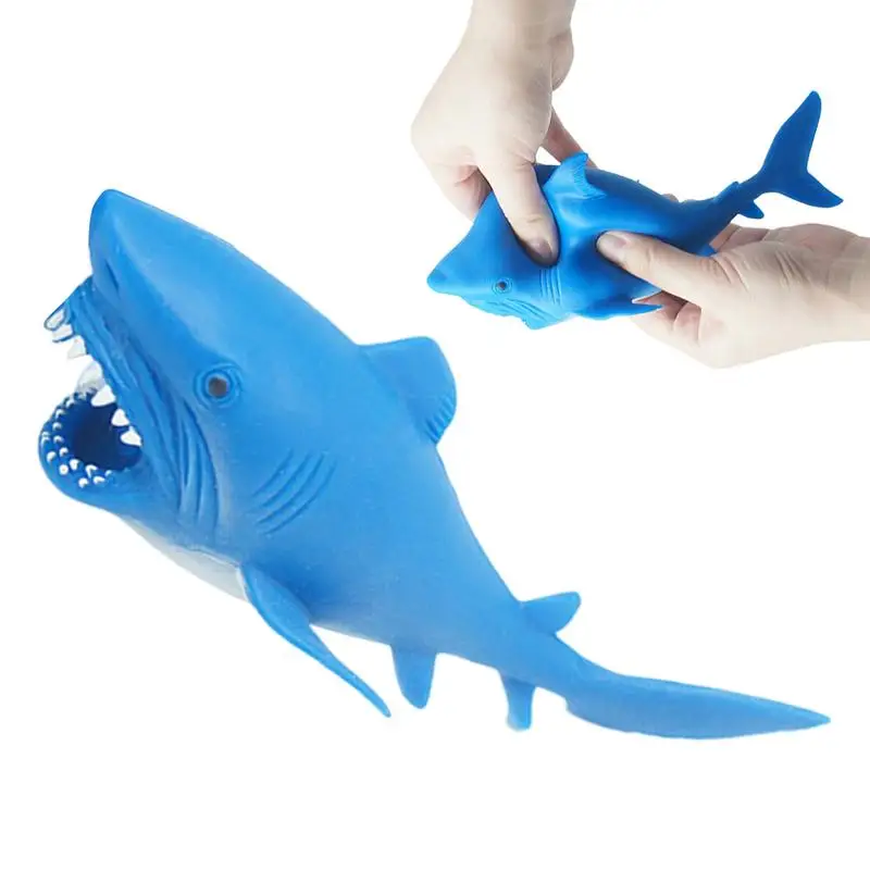 Shark Stretchy Toy Soft Stretchy Toy Shark Stress Relief Squeeze Toy Slow Rebound Fidget Toy Funny Sea Animal Sensory Toy For