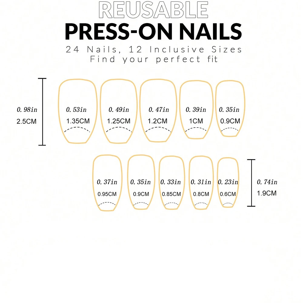 Artag 24PCS Medium Coffin Press On Nails Blue Fingertip French Trim Flash Drill Bowknot Press On Nails Full Cover Set di unghie finte